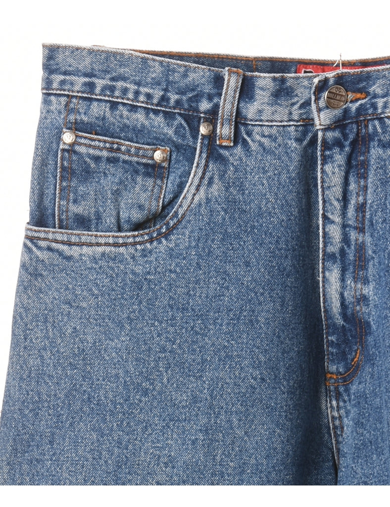 Beyond Retro Label Label Hemmed Denim Shorts