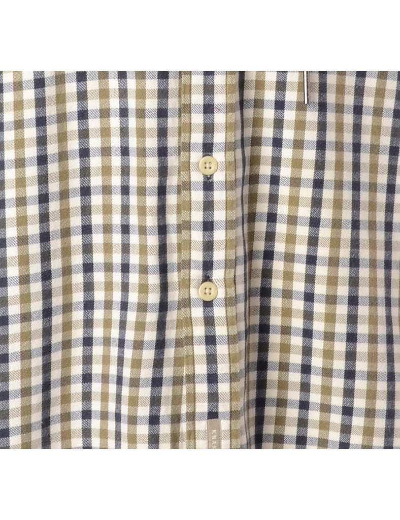 Beyond Retro Label Label Hooded Plaid Shirt