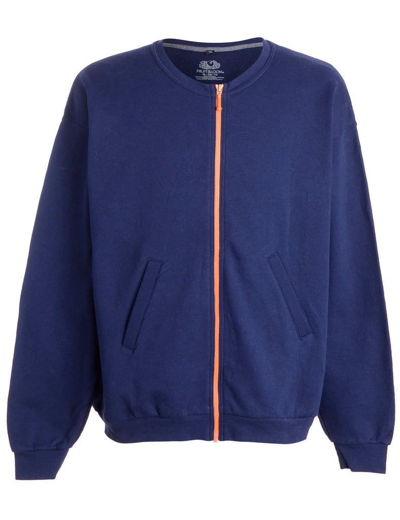 Beyond Retro Label Label Idris Zip Front Sweatshirt