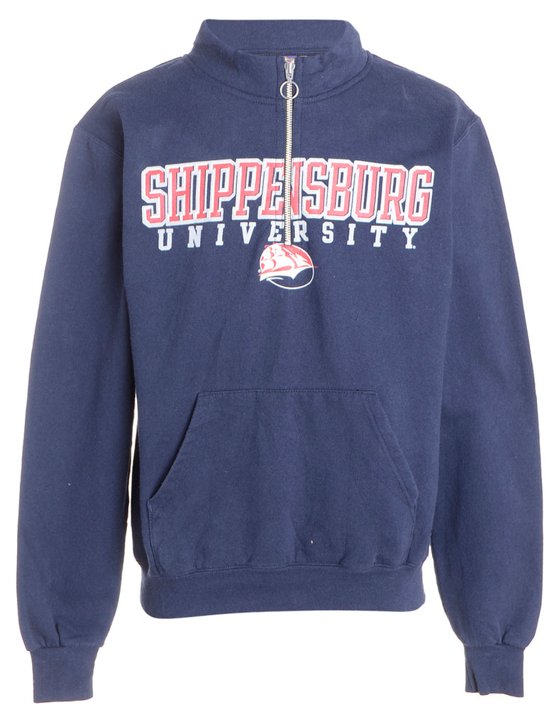 Beyond Retro Label Label Kev High Neck Zip Sweatshirt