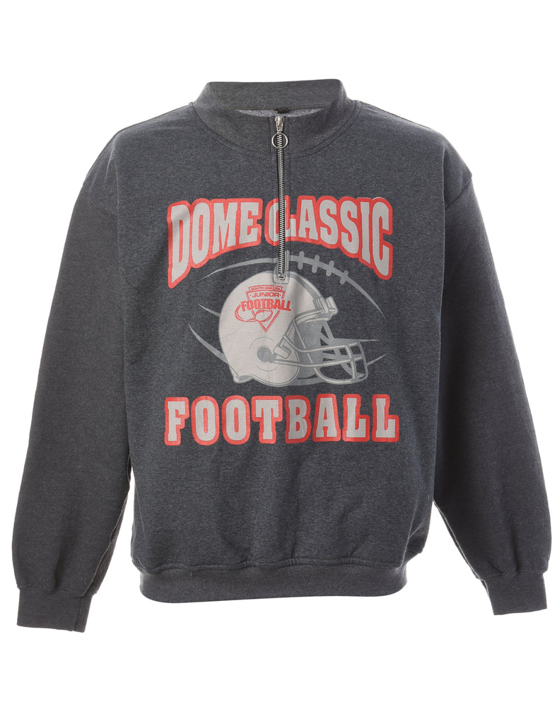 Beyond Retro Label Label Kev High Neck Zip Sweatshirt