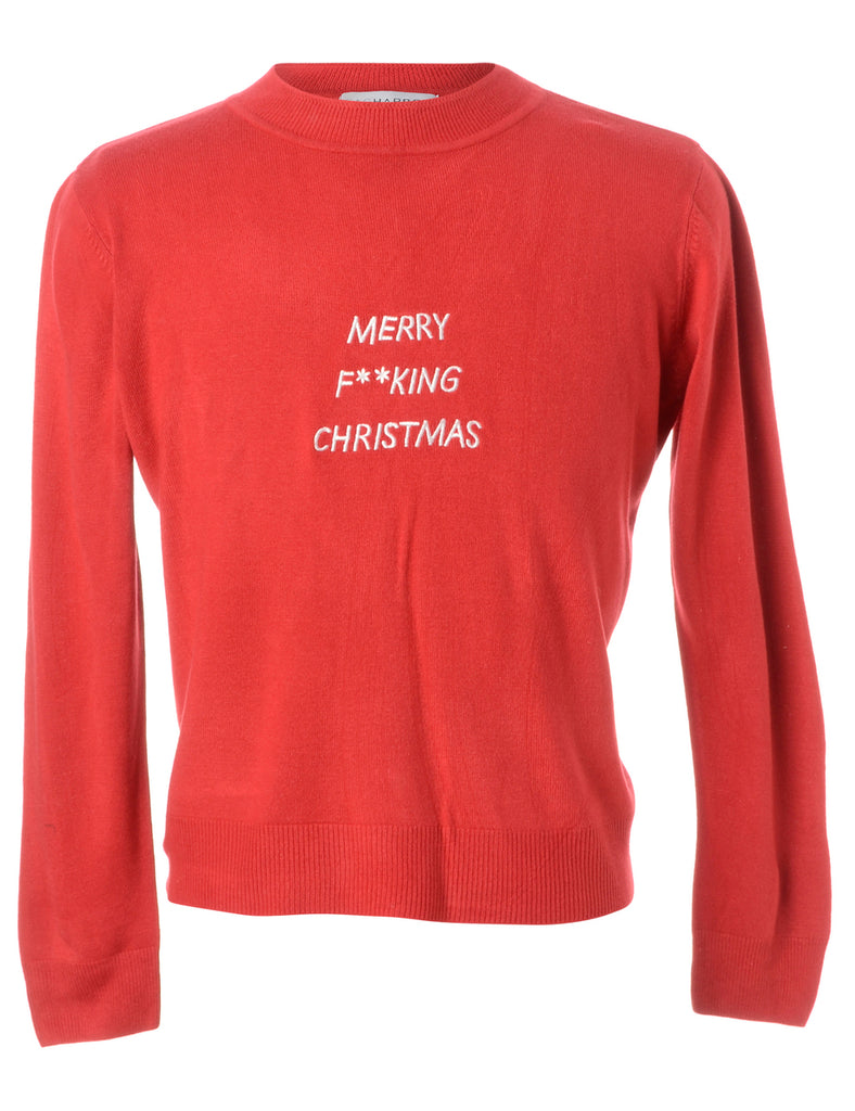 Beyond Retro Label Label Merry F**king Christmas Sweater