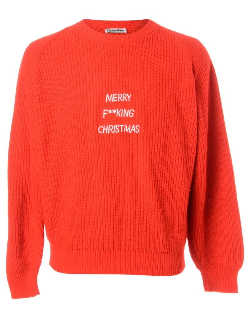 Beyond Retro Label Label Merry F**king Christmas Sweater