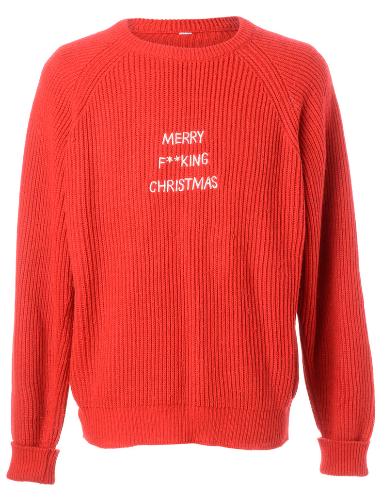 Beyond Retro Label Label Merry F**king Christmas Sweater
