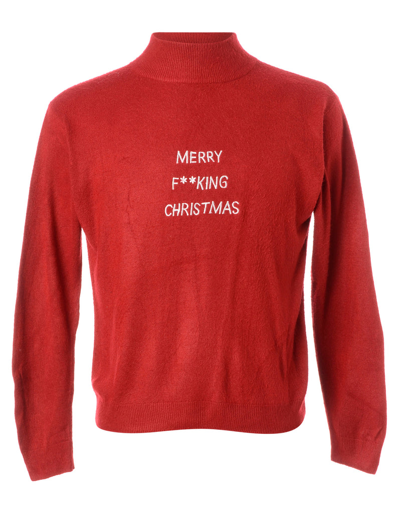 Beyond Retro Label Label Merry F**king Christmas Sweater