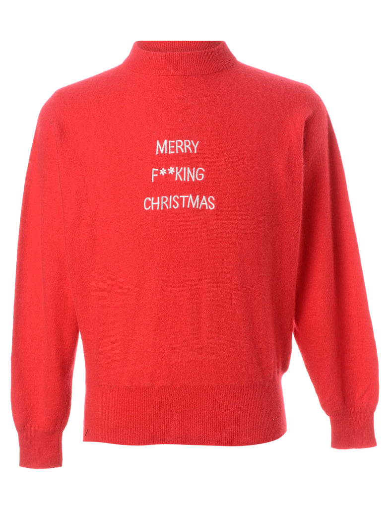 Beyond Retro Label Label Merry F**king Christmas Sweater