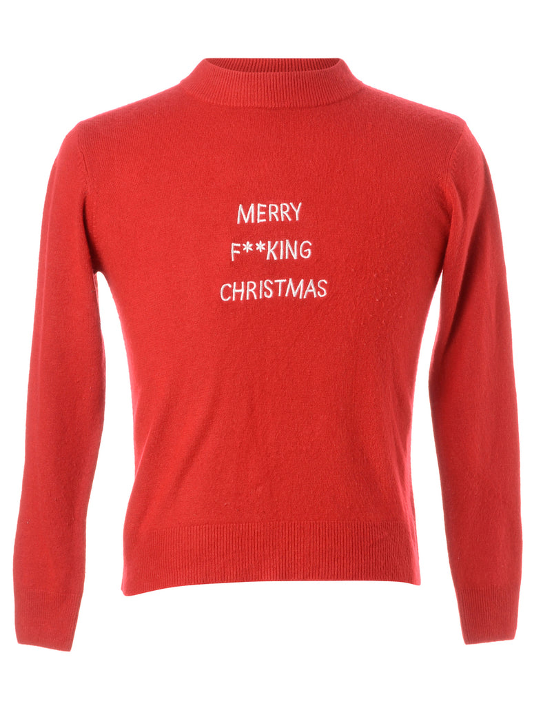 Beyond Retro Label Label Merry F**king Christmas Sweater