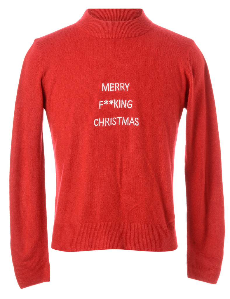 Beyond Retro Label Label Merry F**king Christmas Sweater