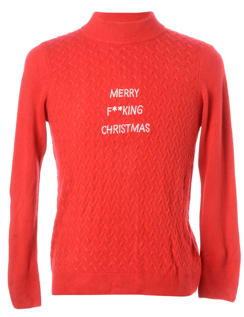 Beyond Retro Label Label Merry F**king Christmas Sweater
