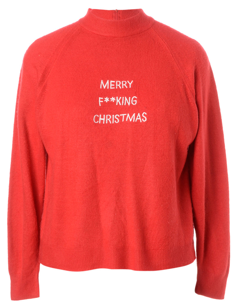 Beyond Retro Label Label Merry F**king Christmas Sweater
