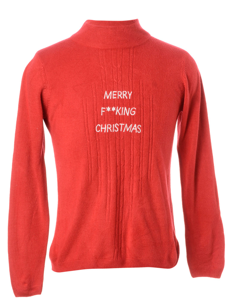 Beyond Retro Label Label Merry F**king Christmas Sweater