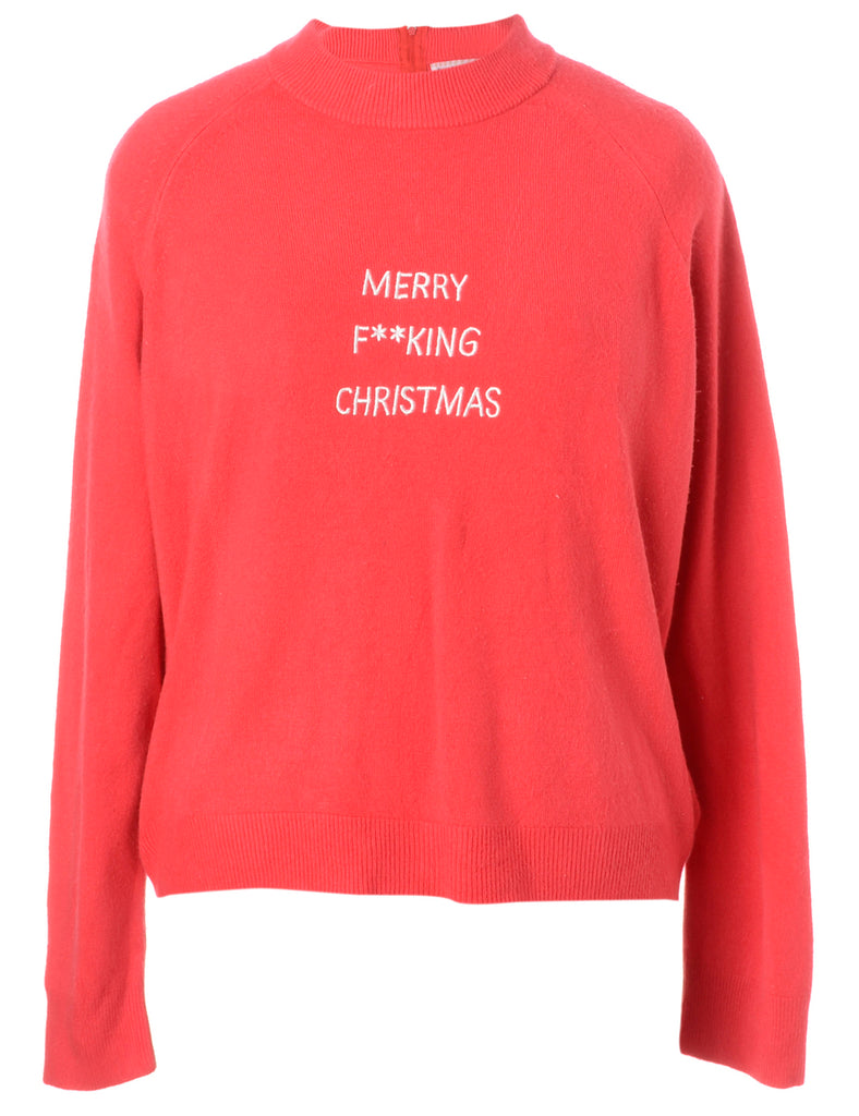 Beyond Retro Label Label Merry F**king Christmas Sweater