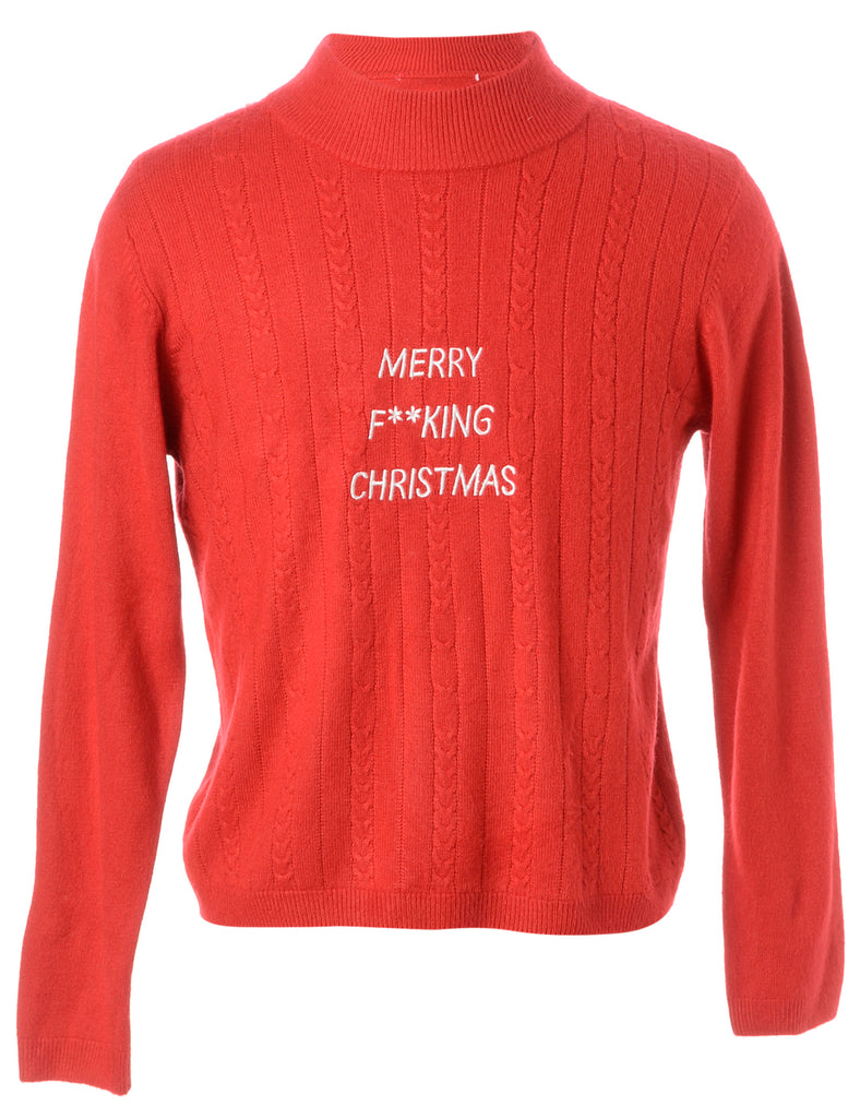 Beyond Retro Label Label Merry F**king Christmas Sweater