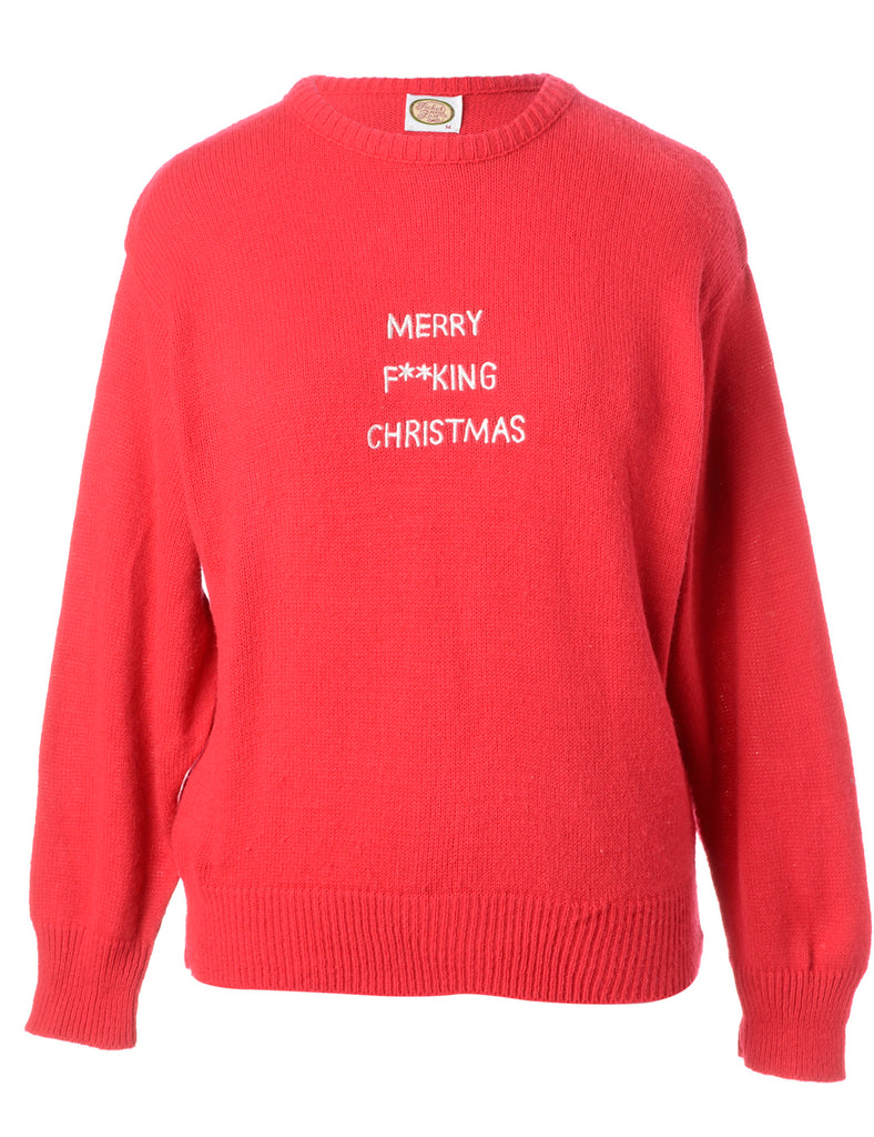 Beyond Retro Label Label Merry F**king Christmas Sweater