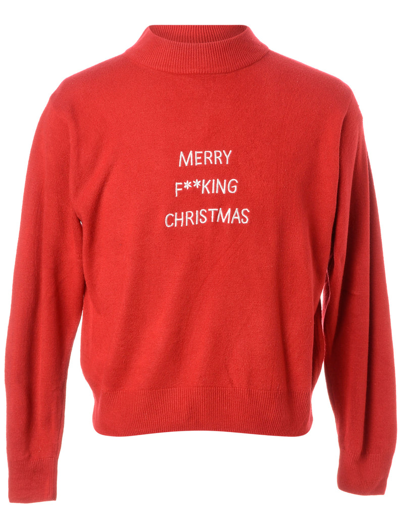 Beyond Retro Label Label Merry F**king Christmas Sweater
