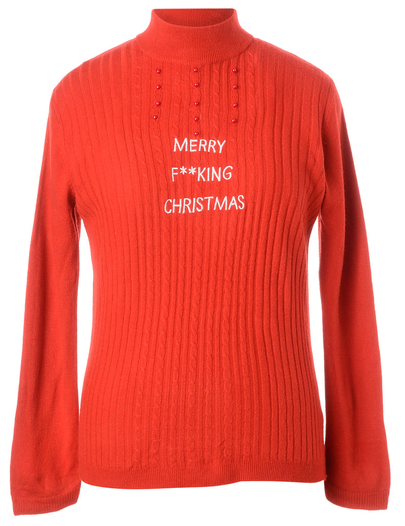 Beyond Retro Label Label Merry F**king Christmas Sweater