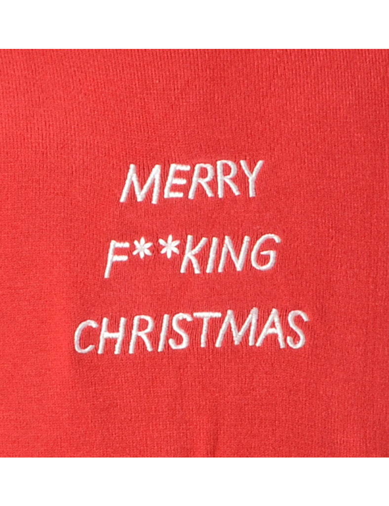 Beyond Retro Label Label Merry F**king Christmas Sweater