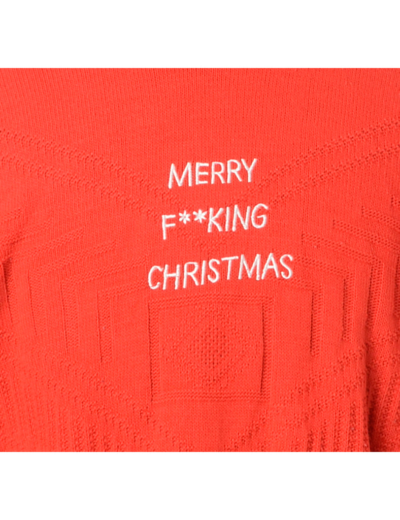 Beyond Retro Label Label Merry F**king Christmas Sweater