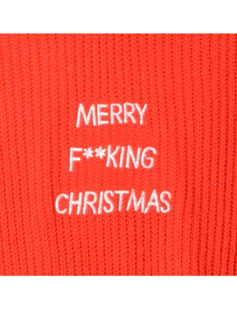 Beyond Retro Label Label Merry F**king Christmas Sweater