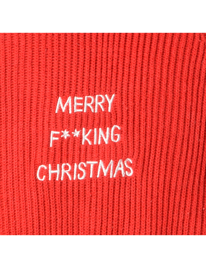 Beyond Retro Label Label Merry F**king Christmas Sweater