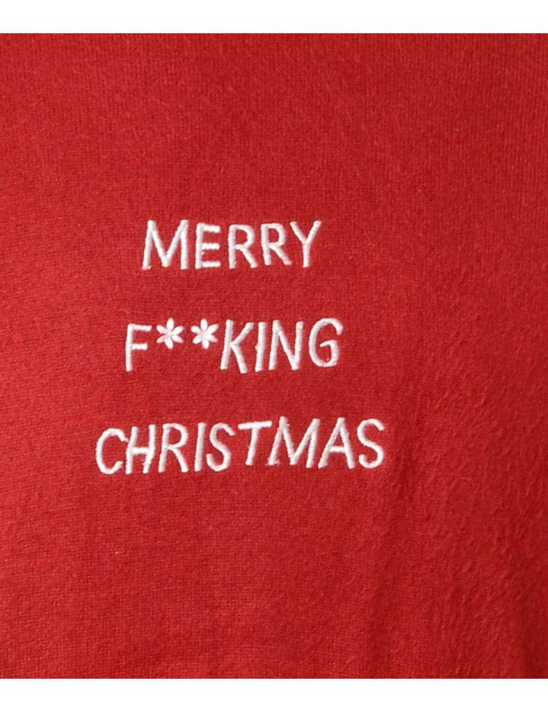 Beyond Retro Label Label Merry F**king Christmas Sweater