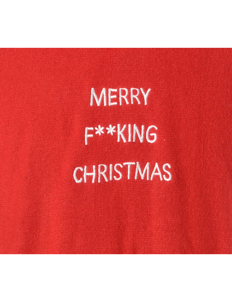 Beyond Retro Label Label Merry F**king Christmas Sweater