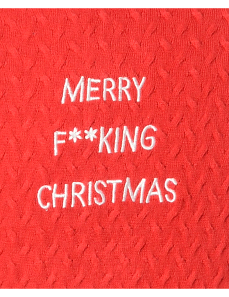 Beyond Retro Label Label Merry F**king Christmas Sweater