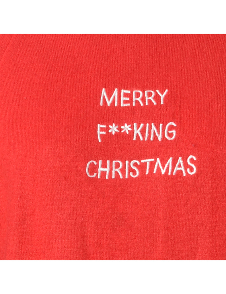 Beyond Retro Label Label Merry F**king Christmas Sweater