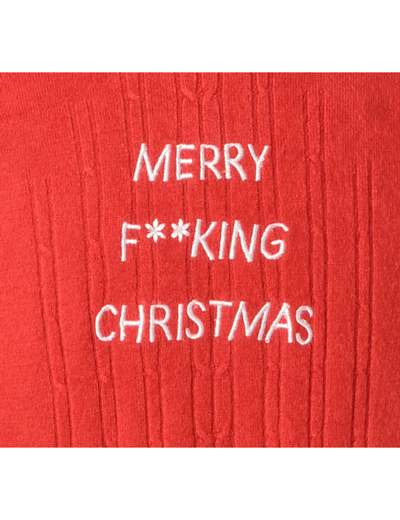 Beyond Retro Label Label Merry F**king Christmas Sweater