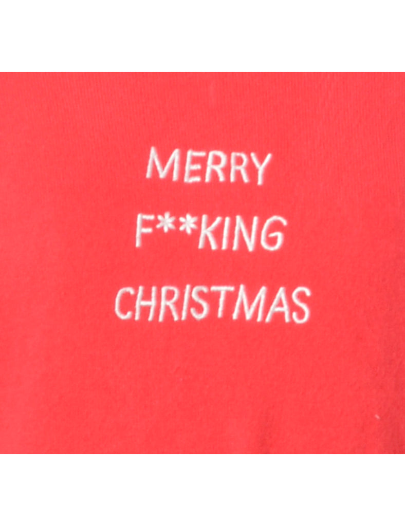 Beyond Retro Label Label Merry F**king Christmas Sweater