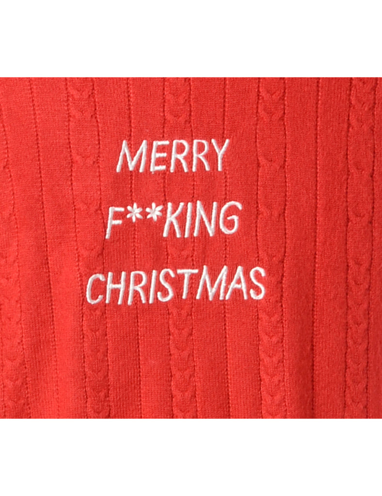 Beyond Retro Label Label Merry F**king Christmas Sweater