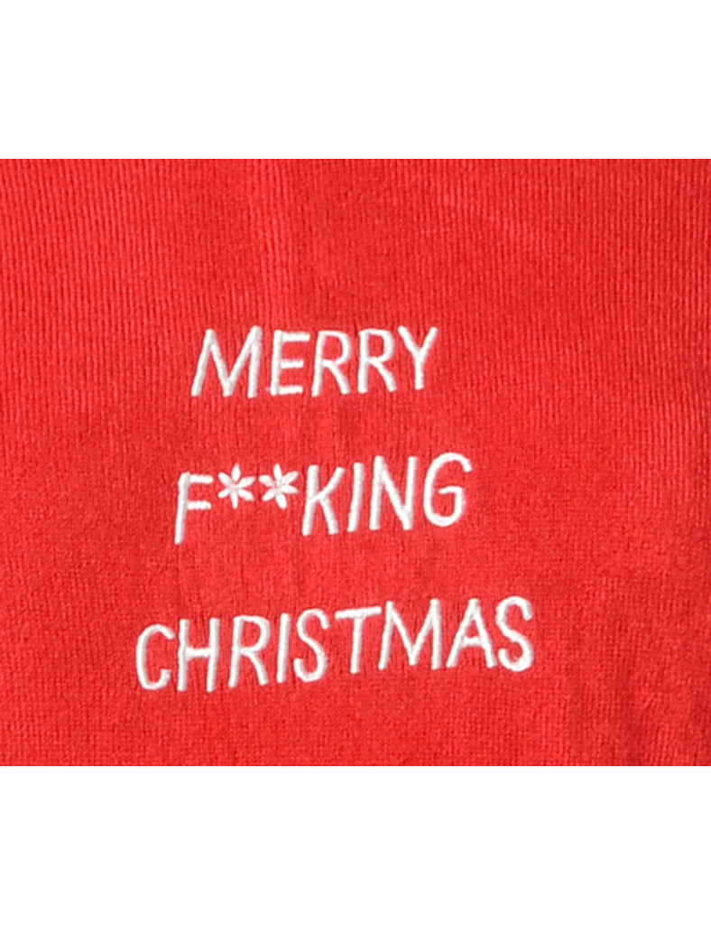 Beyond Retro Label Label Merry F**king Christmas Sweater
