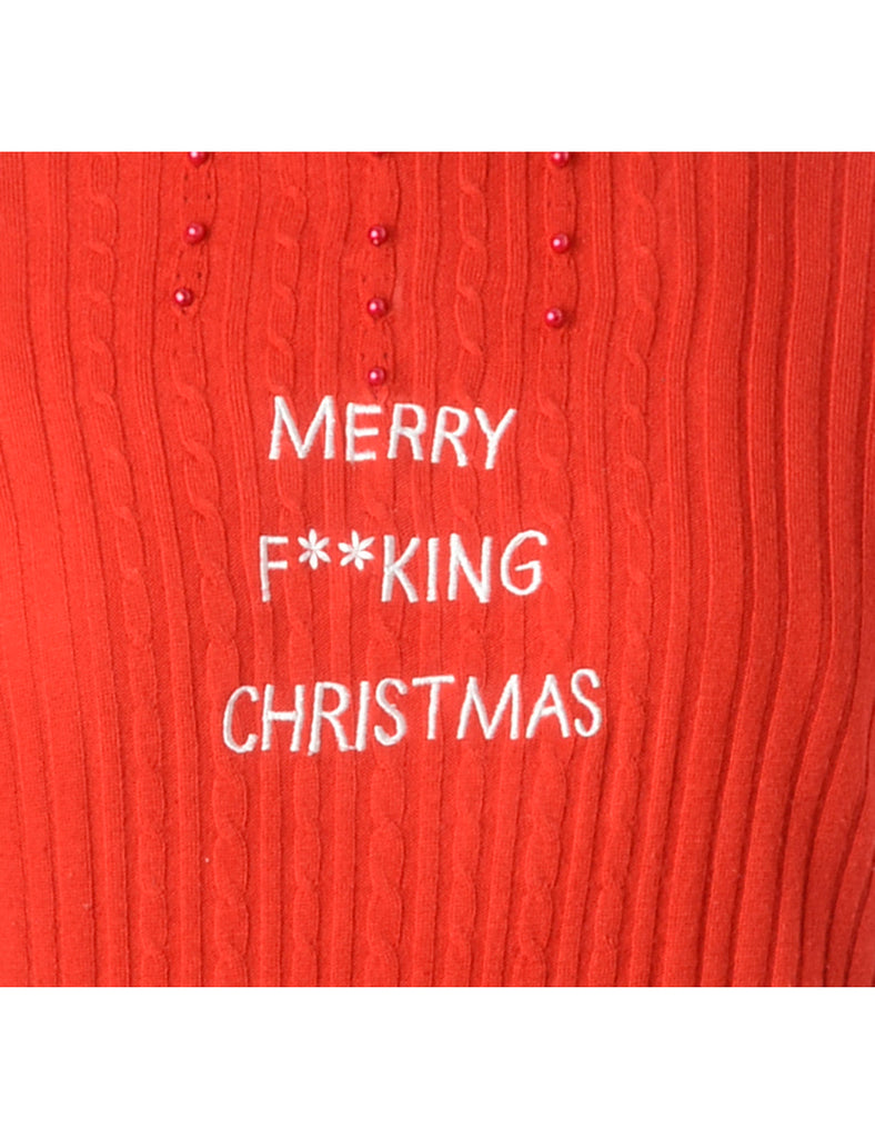 Beyond Retro Label Label Merry F**king Christmas Sweater