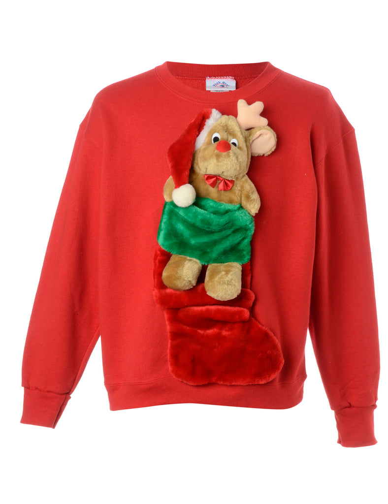 Beyond Retro Label Label Novelty Christmas Sweatshirt