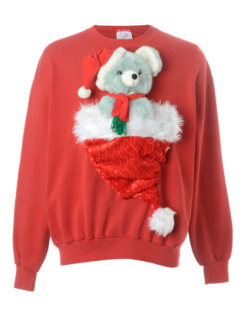 Beyond Retro Label Label Novelty Christmas Sweatshirt