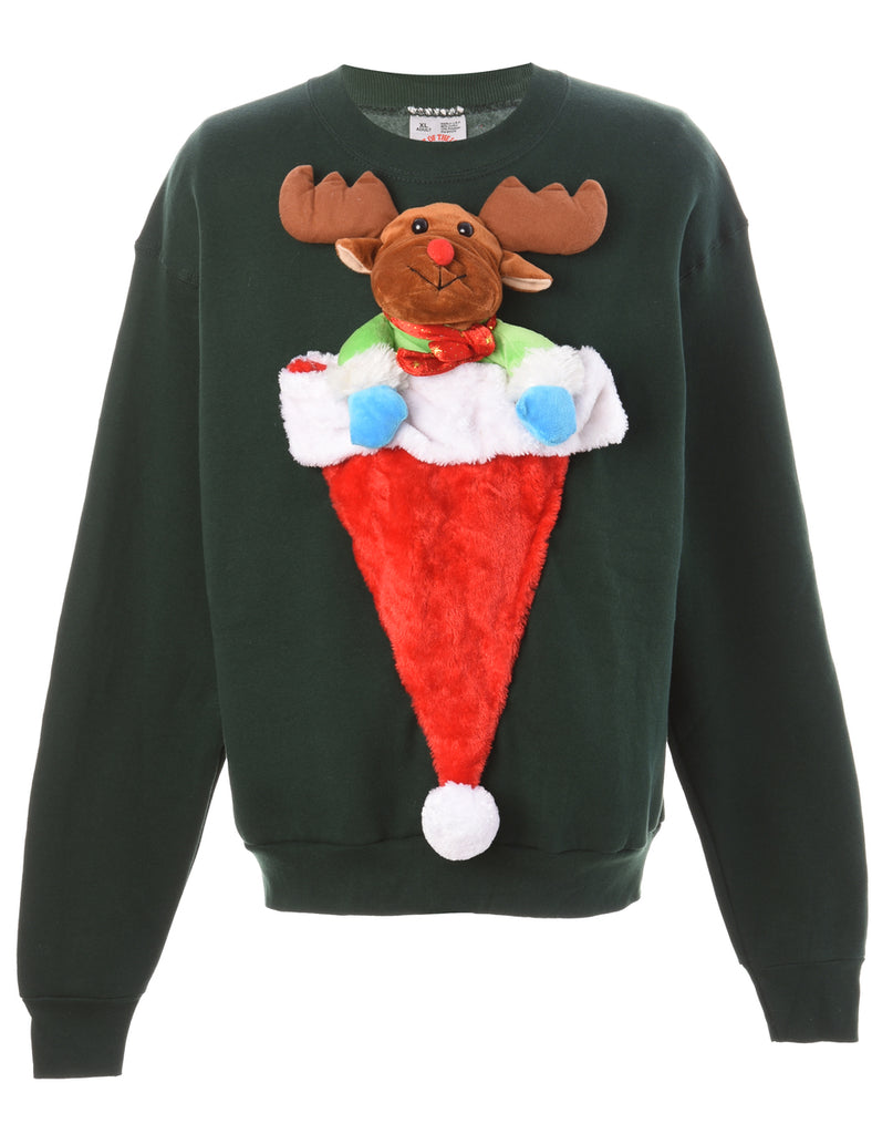 Beyond Retro Label Label Novelty Christmas Sweatshirt
