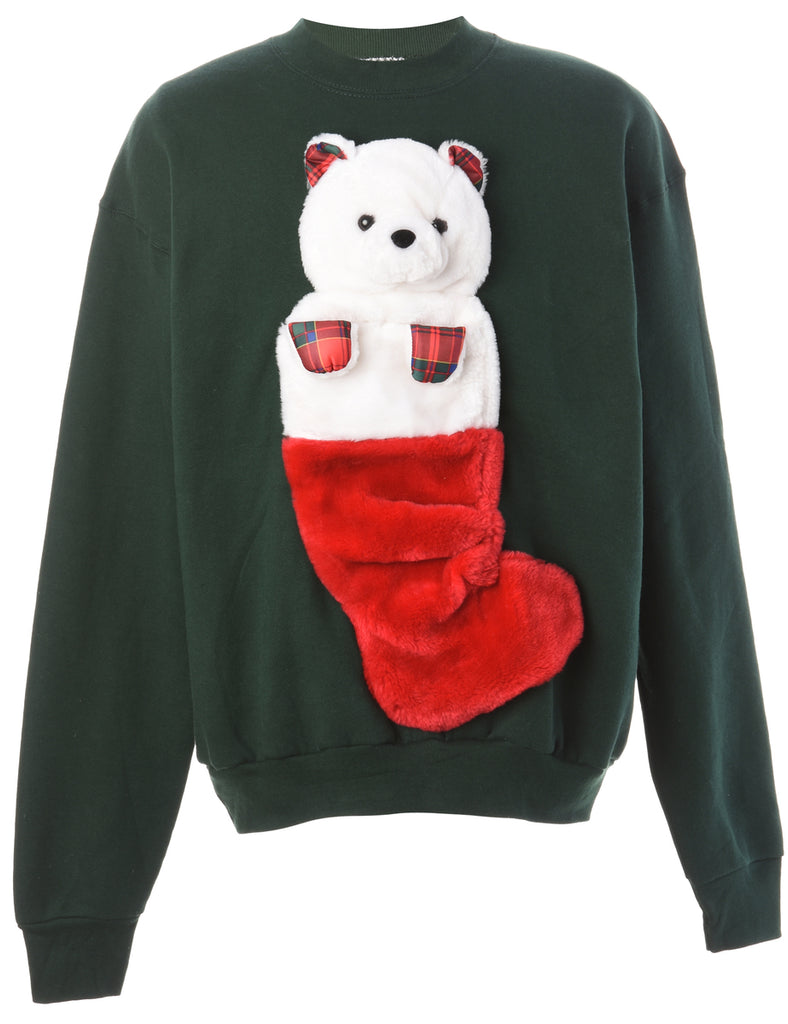 Beyond Retro Label Label Novelty Christmas Sweatshirt
