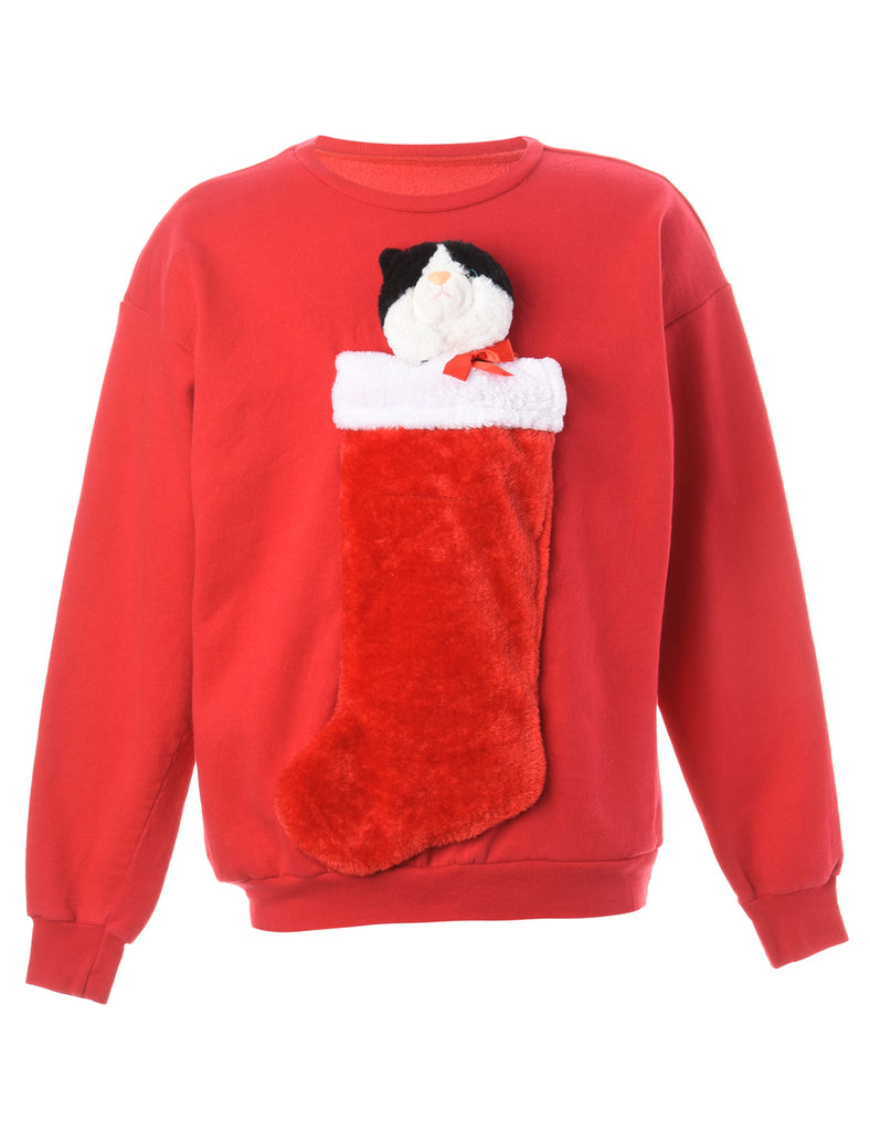 Beyond Retro Label Label Novelty Christmas Sweatshirt