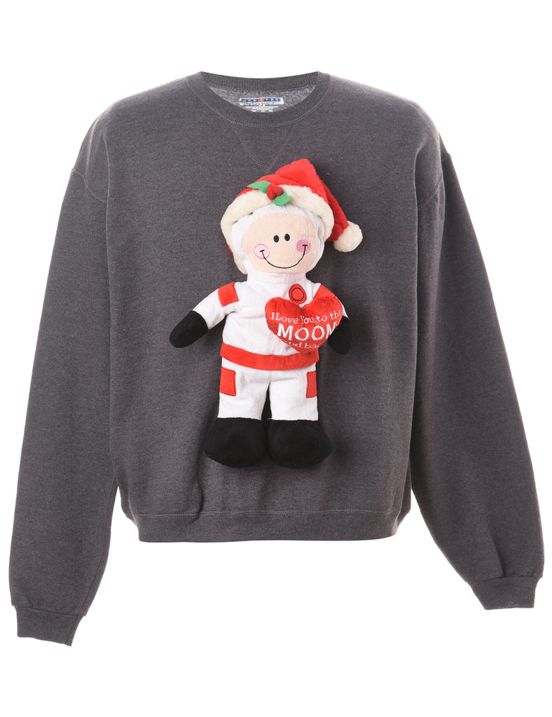 Beyond Retro Label Label Novelty Christmas Sweatshirt