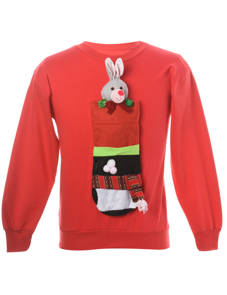 Beyond Retro Label Label Novelty Christmas Sweatshirt