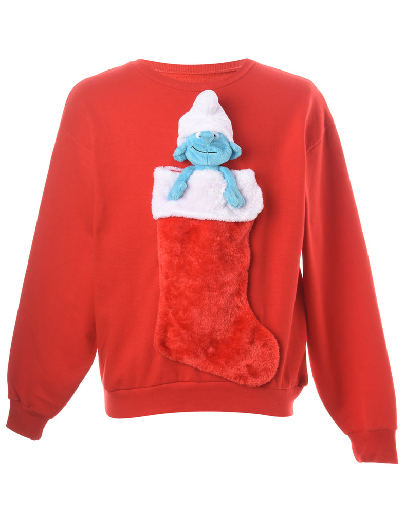 Beyond Retro Label Label Novelty Christmas Sweatshirt