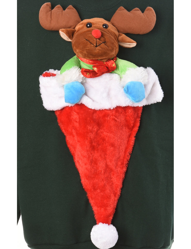 Beyond Retro Label Label Novelty Christmas Sweatshirt