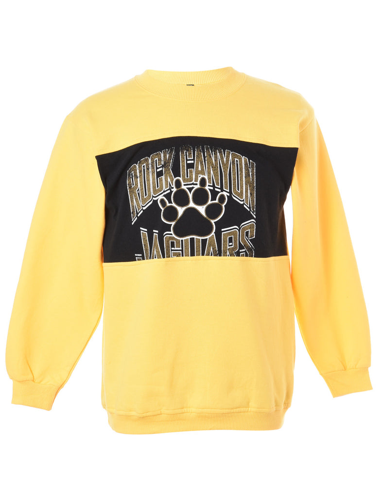 Beyond Retro Label Label Printed Panel Contrast Sweatshirt
