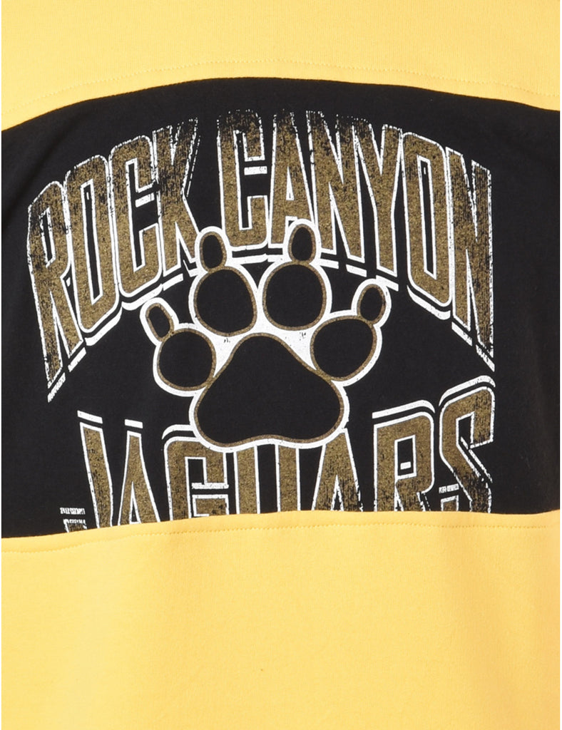 Beyond Retro Label Label Printed Panel Contrast Sweatshirt