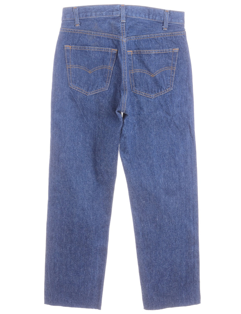 Beyond Retro Label Label Straight Leg Men's Cropped Jeans