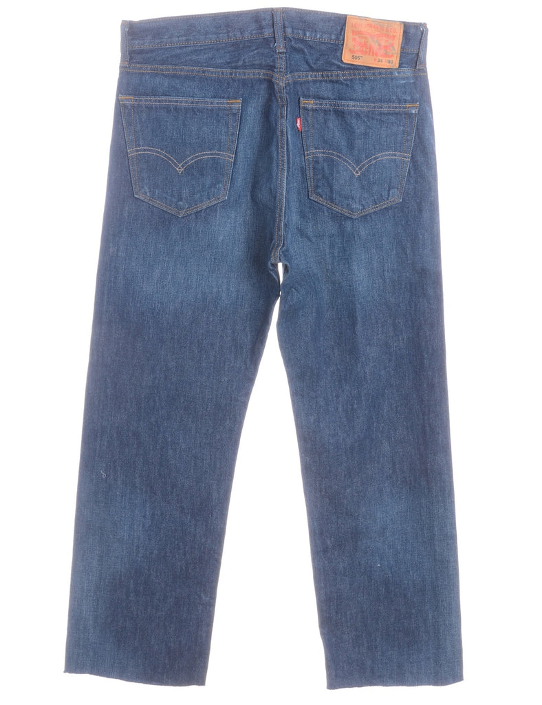 Beyond Retro Label Label Straight Leg Men's Cropped Jeans