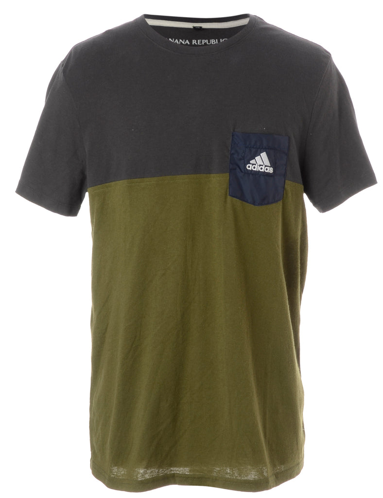 Beyond Retro Label Reworked Adidas Contrast T-shirt