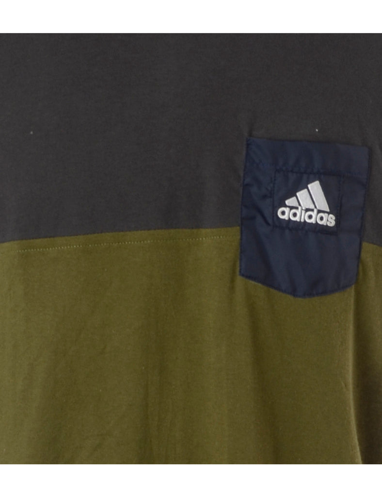 Beyond Retro Label Reworked Adidas Contrast T-shirt