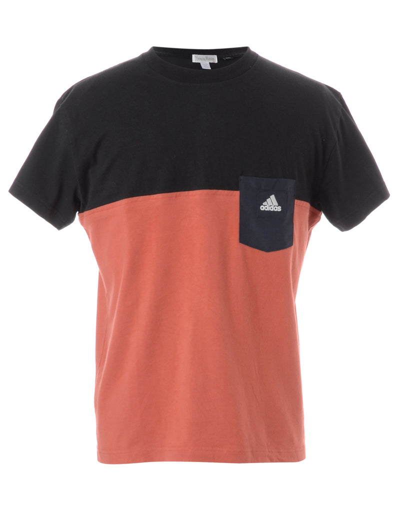 Beyond Retro Label Reworked Adidas Short Sleeve Contrast T-shirt