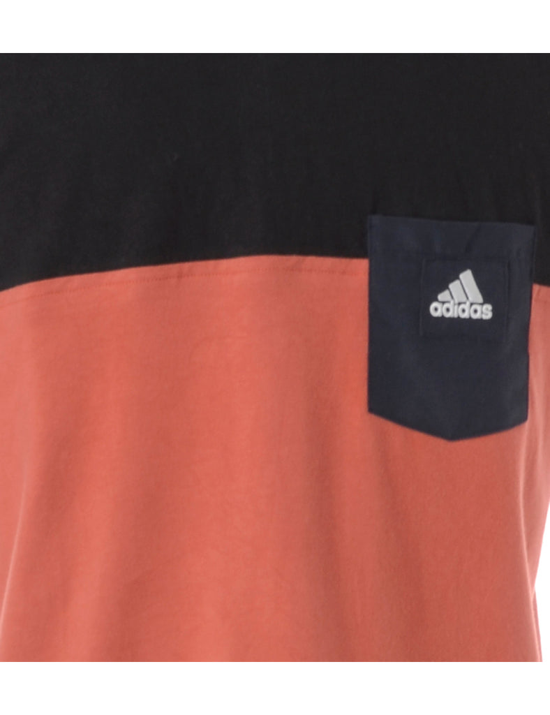 Beyond Retro Label Reworked Adidas Short Sleeve Contrast T-shirt